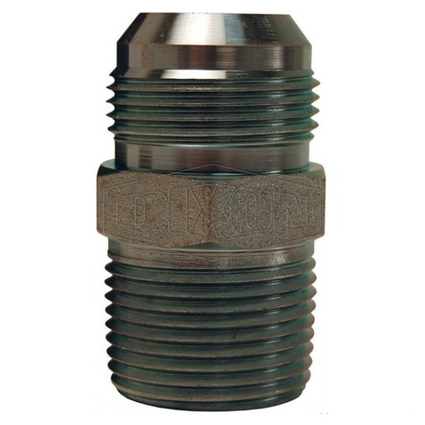 Dixon Hydraulic Adapter, 1-7/8-12 x 1-1/2-11-1/2 Nominal, 37Deg Male JIC Flare x Male NPTF, Steel, Domestic 2404-24-24 - main